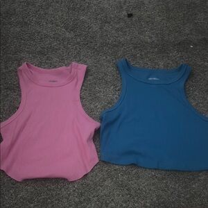 Vibrant Pink and Blue Tank Tops